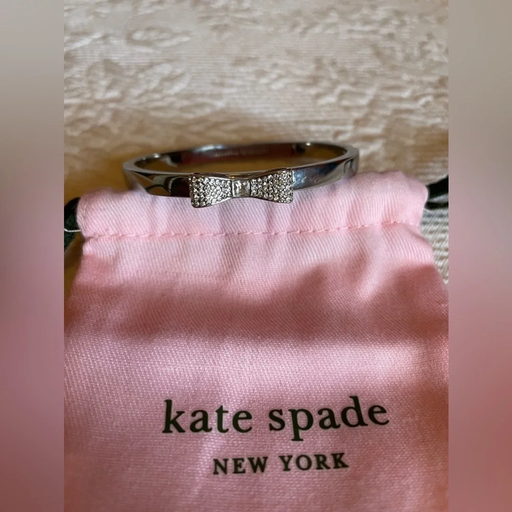 Kate Spade crystal bow bangle bracelet